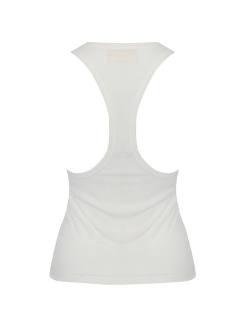 The Vogatore Tanktop in jersey stretch in misto viscosa Bianco Patrizia Pepe | 8M1760 J182W146